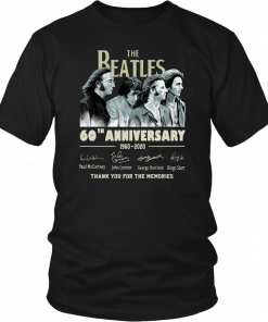 The Beatles 60th Anniversary Thank You For The Memories Tee Shirt