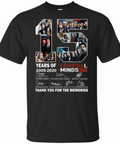 Thank You For The Memories Criminal Minds 15 Years Tee Shirt