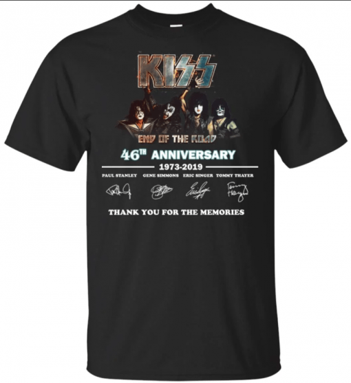 Kiss End of the road 46th Anniversary Unisex 2019 T-Shirt