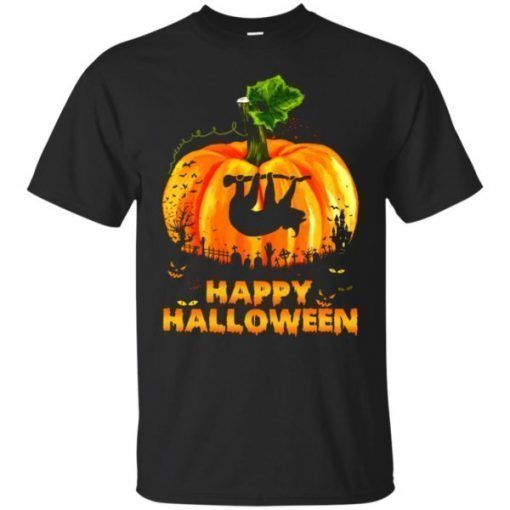 Sloth Pumpkin Happy Halloween 2019 T-Shirt