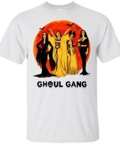 Elvira, Morticia, Lily, Bride Ghoul Gang Halloween Mens Womens Tee Shirt