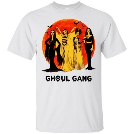 Elvira, Morticia, Lily, Bride Ghoul Gang Halloween Mens Womens Tee Shirt