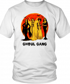 Elvira, Morticia, Lily, Bride Ghoul Gang Halloween Mens Womens Tee Shirt