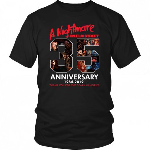 35 Years Anniversary A Nightmare On Elm Street Jason Voorhees Halloween Unisex 2019 T-Shirt