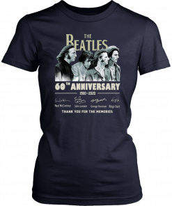 The Beatles 60th Anniversary Thank You For The Memories Tee Shirt