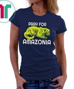 Pray For Amazonia Jaguar Ghost of Brazilian Rainforest Tee Shirt