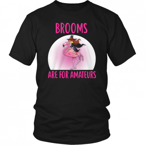 Halloween brooms are for amateurs flamingo Unisex T-Shirt