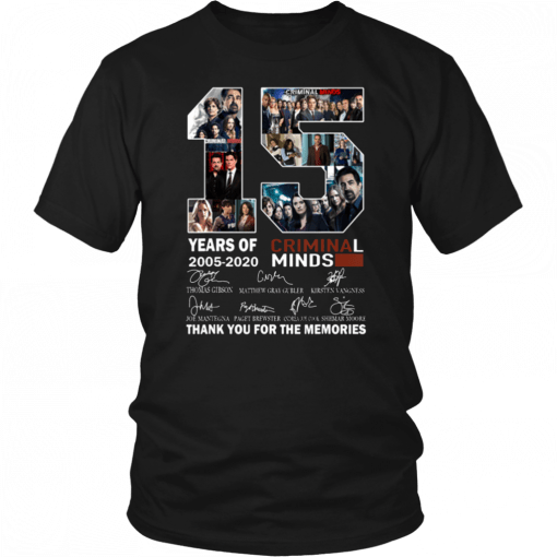 Thank You For The Memories Criminal Minds 15 Years Tee Shirt