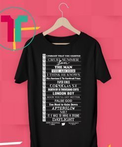 Stella Taylor Swift Black Tee With Tracklist Classic T-Shirt