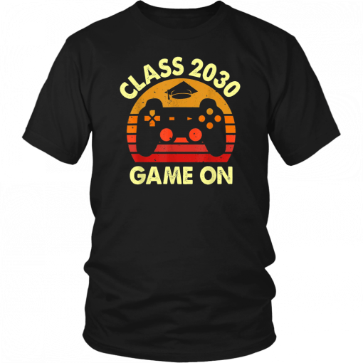 2nd Grade 2019 Class Of 2030 Game On Gamer T-Shirt