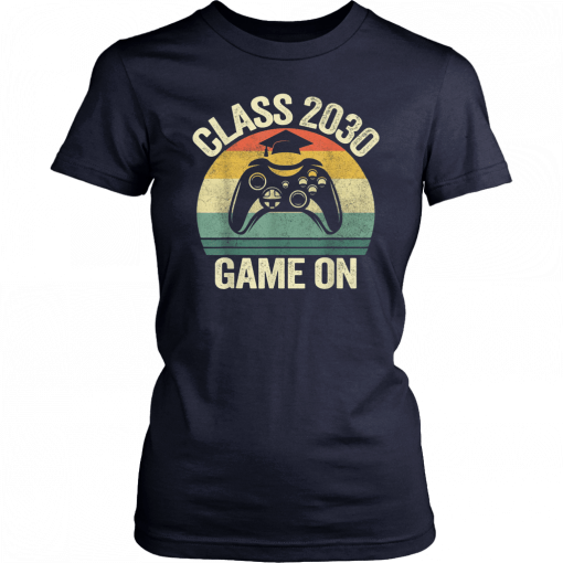 2nd Second Grade Class Of 2030 Game On Gamer, Grow With Me T-Shirt