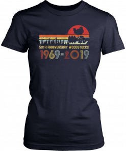 Vintage Woodstocks 50th Anniversary Peace Love Mens Womens T-Shirt