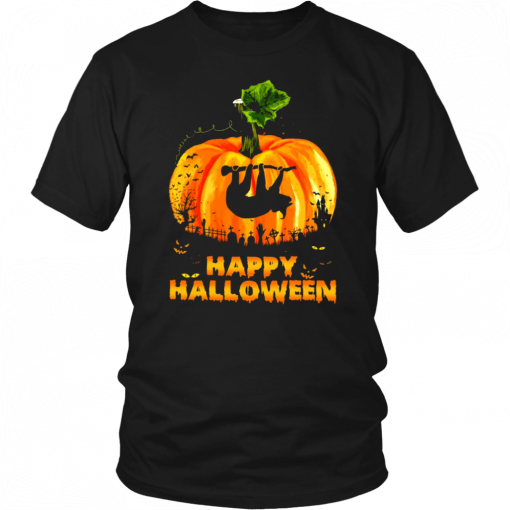 Sloth Pumpkin Happy Halloween 2019 T-Shirt