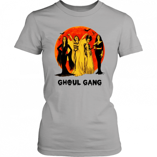 Elvira, Morticia, Lily, Bride Ghoul Gang Halloween Mens Womens Tee Shirt