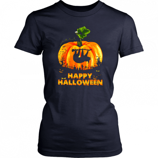 Sloth Pumpkin Happy Halloween 2019 T-Shirt