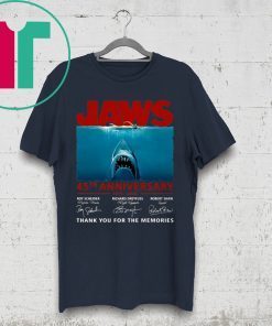 45th Years Of Jaws Anniversary Shark Shirt for Mens Womens Kids