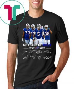 60 years of bills 1959 2019 signatures tee shirt