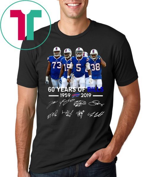 60 years of bills 1959 2019 signatures tee shirt