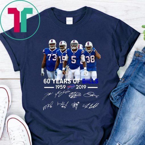 60 years of bills 1959 2019 signatures tee shirt