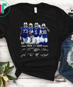 60 years of bills 1959 2019 signatures tee shirt