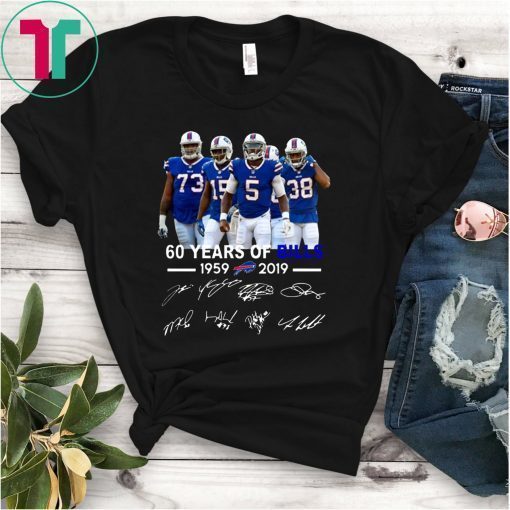 60 years of bills 1959 2019 signatures tee shirt