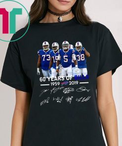 60 years of bills 1959 2019 signatures tee shirt