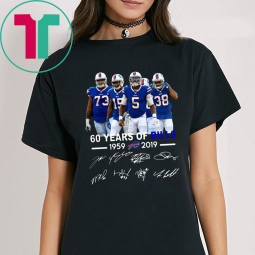 60 years of bills 1959 2019 signatures tee shirt