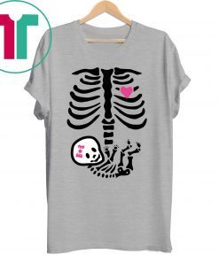 Baby Girl Skeleton Halloween Pregnancy T-Shirt