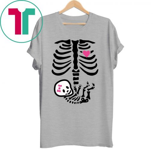 Baby Girl Skeleton Halloween Pregnancy T-Shirt