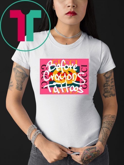 Before Crayons Tattoos Pink GG 100 Tee Shirt