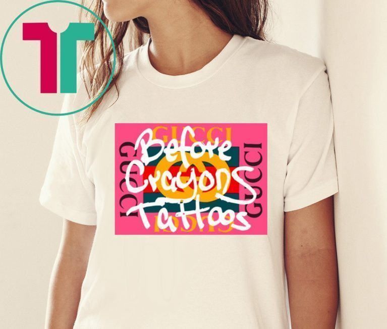 Before Crayons Tattoos Pink GG 100 Tee Shirt