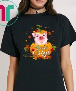 Halloween Blessed Gigi Pig Pumpkin Shirt