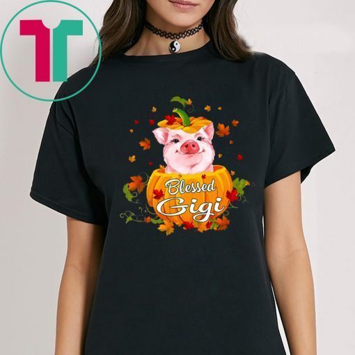 Halloween Blessed Gigi Pig Pumpkin Shirt