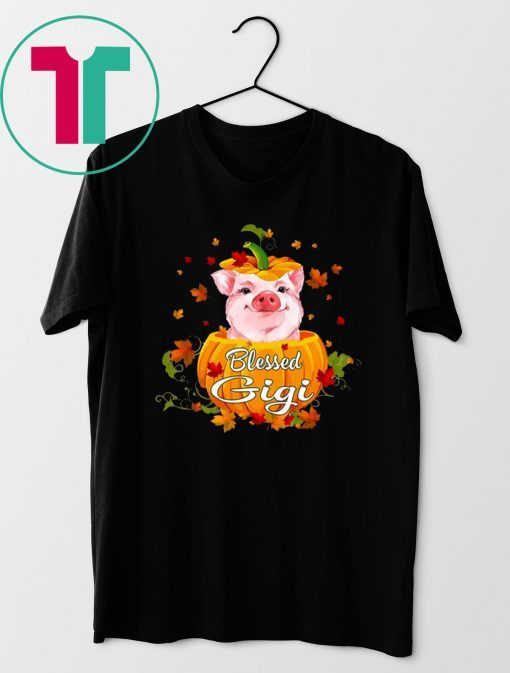 Halloween Blessed Gigi Pig Pumpkin Shirt