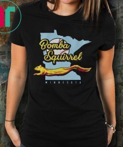 Bomba Squirrel Minnesota Baseball Tee Shirt