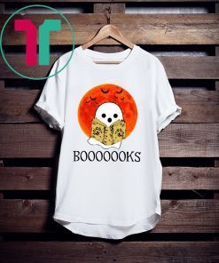 Booooks! Ghost Reading Books Halloween Tee Shirt