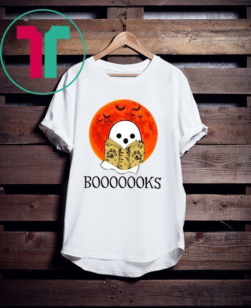 Booooks! Ghost Reading Books Halloween Tee Shirt