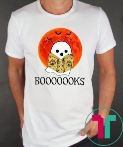 Booooks! Ghost Reading Books Halloween Tee Shirt
