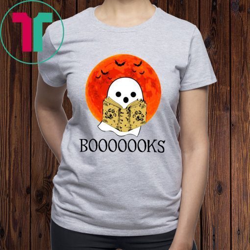 Booooks! Ghost Reading Books Halloween Tee Shirt