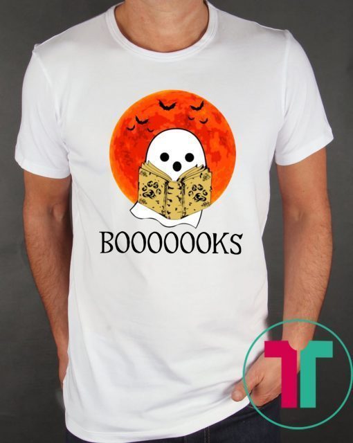 Booooks! Ghost Reading Books Halloween Tee Shirt