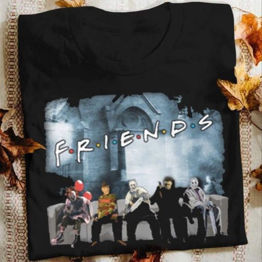 Buy Friends IT Spooky Clown Jason Squad Halloween Horror Funny Halloween Scary Costume T-Shirts