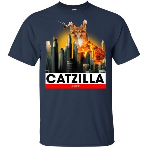 CATZILLA Kitty Cat lovers to Halloween Tee Shirt