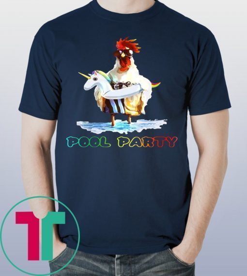 Chicken Pool Party Shirt For Mens Womens Kids