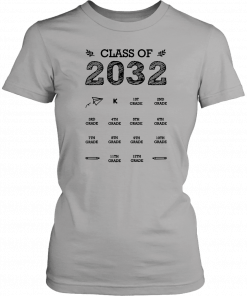 Class of 2032 grow with me with space for check marks 2019 T-Shirt