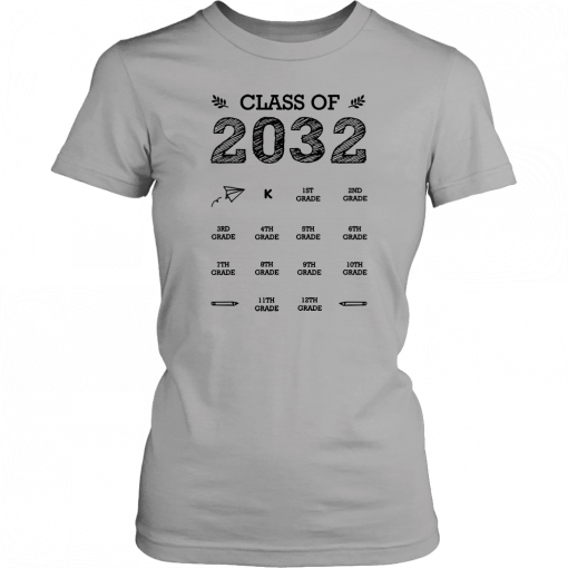 Class of 2032 grow with me with space for check marks 2019 T-Shirt