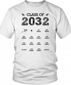 Class of 2032 grow with me with space for check marks 2019 T-Shirt