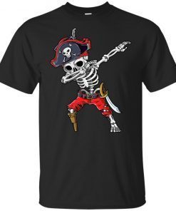 Dabbing Skeleton Pirate Halloween Jolly Roger Unisex T-Shirt