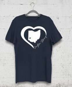 Dayton Ohio State Strong Retro Heart Map T-Shirt