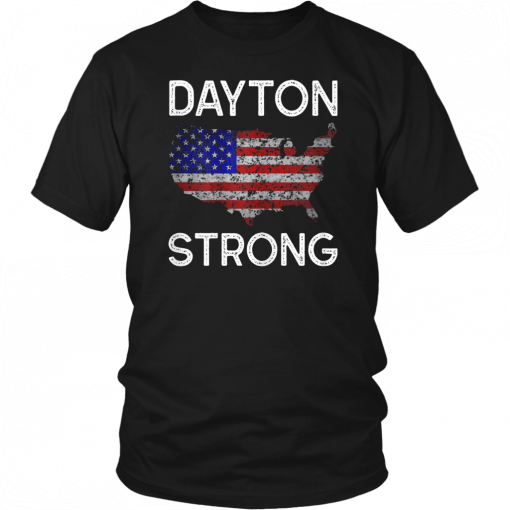 Dayton Strong American map Distressed Gift T-Shirt