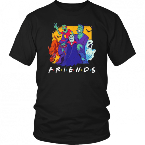 Dracula Werewolf Frankenstein Monster Bash Halloween Friends 2019 Tee Shirt